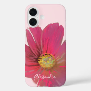 Monogram Name Floral Watercolor Wildflower Pastel iPhone 16 Case