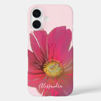 Monogram Name Floral Watercolor Wildflower Pastel iPhone 16 Case
