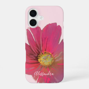 Monogram Name Floral Watercolor Wildflower Pastel iPhone 16 Case