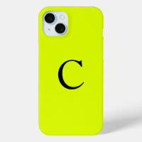 Monogram Name Fluorescent Chartreuse Yellow Neon