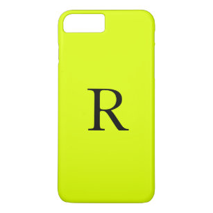 Monogram Name Fluorescent Chartreuse Yellow Neon Case-Mate iPhone Case