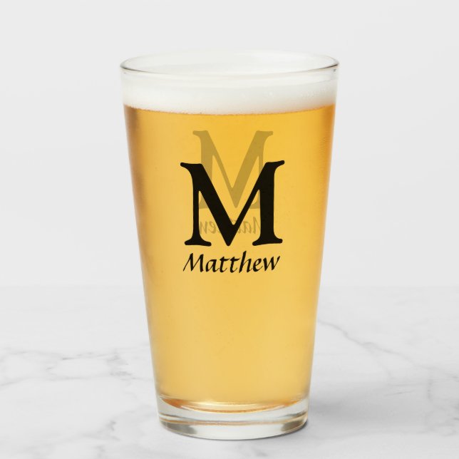 Monogram Name  Glass (Front Filled)