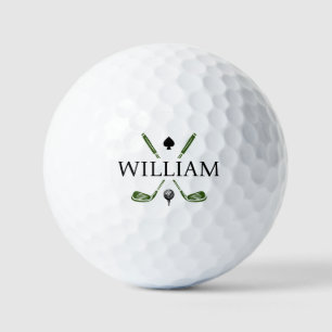 Monogram Name Golf Clubs Ace Choose your Color Balls