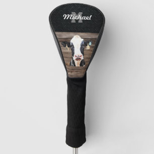 Monogram Name Holstein Cow Dairy Farm Livestock Golf Head Cover