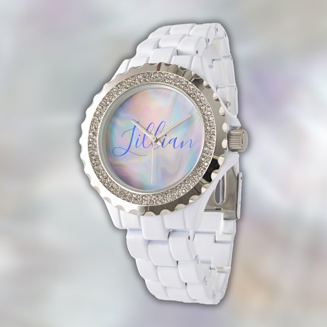 Monogram Name in Blue on Mother Of Pearl |  Watch (Creator Uploaded)