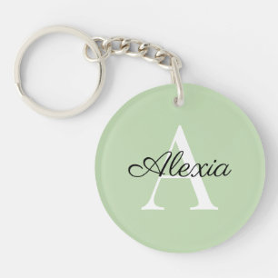 Monogram Name Initial Bridesmaid Acrylic Keychain