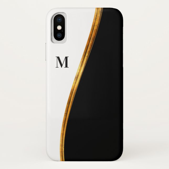 Monogram Name Initial Luxury Case-Mate iPhone Case (Back)