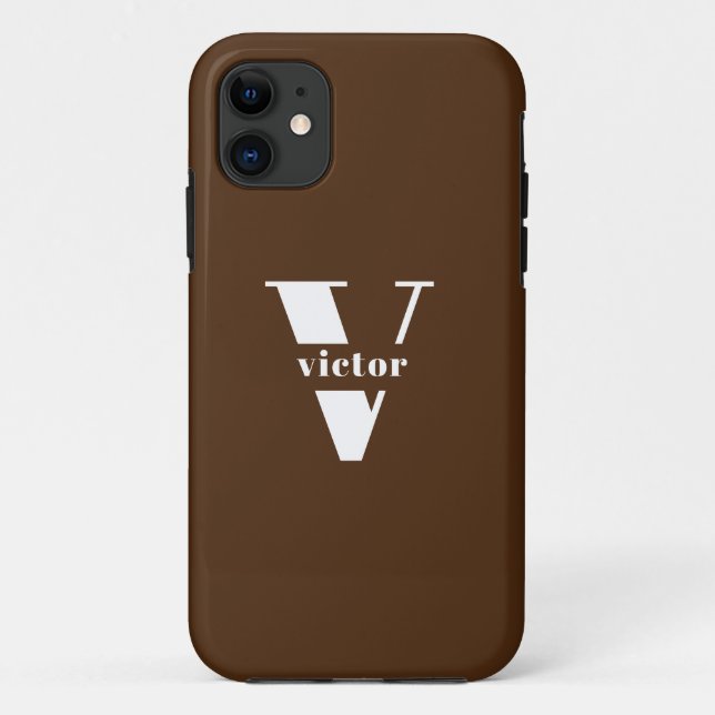 Monogram Name Intital changeable personalise Case-Mate iPhone Case (Back)