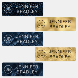 Monogram Name Luxury Gold Leopard Print Waterproof