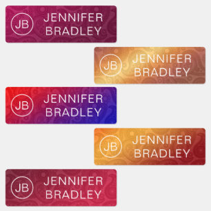 Monogram Name Luxury Red Gold Paisley Pattern