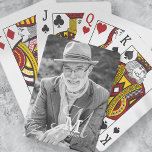 Monogram Name Modern Elegant Custom Photo Playing Cards<br><div class="desc">Design is composed of multilayer monogram. Add a custom photo and name.

Available here:
http://www.zazzle.com/store/selectpartysupplies</div>