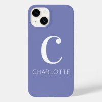 Monogram Name Modern Periwinkle