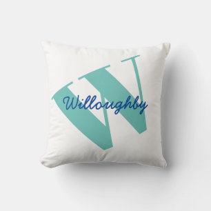 Monogram Name Modern Typography Cushion