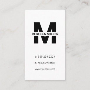 Monogram   Name Overlay Business Card