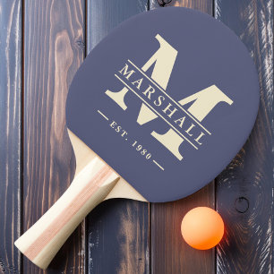 Monogram & Name Overlay Lavender Breeze Ping Pong Paddle