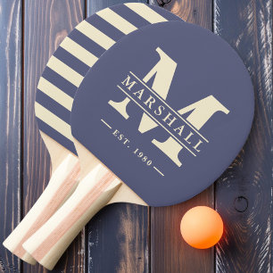 Monogram & Name Overlay Polo Lavender Breeze Ping Pong Paddle