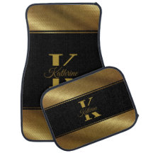 monogram name personalised custom Set of Car Mats