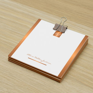 Monogram name personalised gold elegant post-it notes