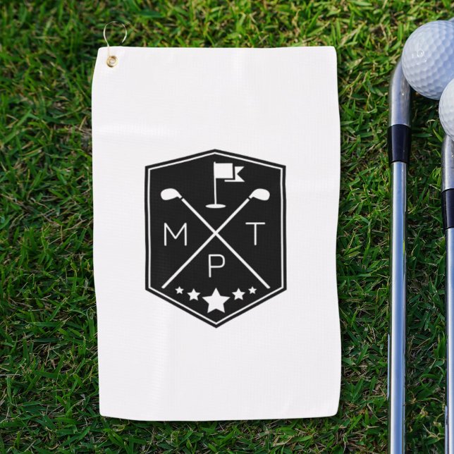 Monogram Name Personalised Golf Towel (Creator Uploaded)