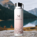 Monogram Name Pink Glitter Stylish Monogrammed Water Bottle<br><div class="desc">Monogram Name Pink Glitter Stylish Monogrammed Insulated Water Bottle features a simple modern and elegant design with your monogram and name in modern script typography on a pink ombre glitter background. Perfect gift for family, friends, work colleagues, teachers and more for Christmas, holidays, birthday, Mother's Day and teacher appreciation. Designed...</div>