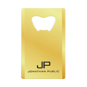 Monogram Name QR Code Business Logo Faux Gold