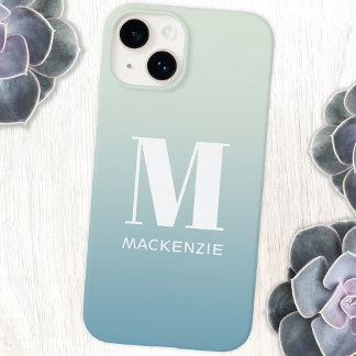 Monogram Name Simple Gradient Personalised Case-Mate iPhone 14 Case