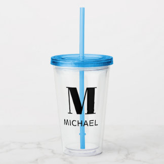 Monogram Name Simple Personalised tumbler