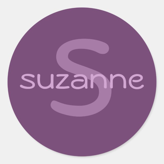 Monogram & Name Sticker (Front)