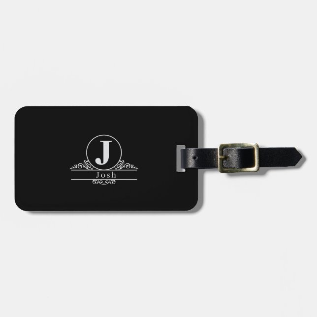 Monogram Name Toiletry Travel Cosmetics Luggage Tag (Front Horizontal)