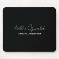 Monogram Name Virtual Assistant Black and White