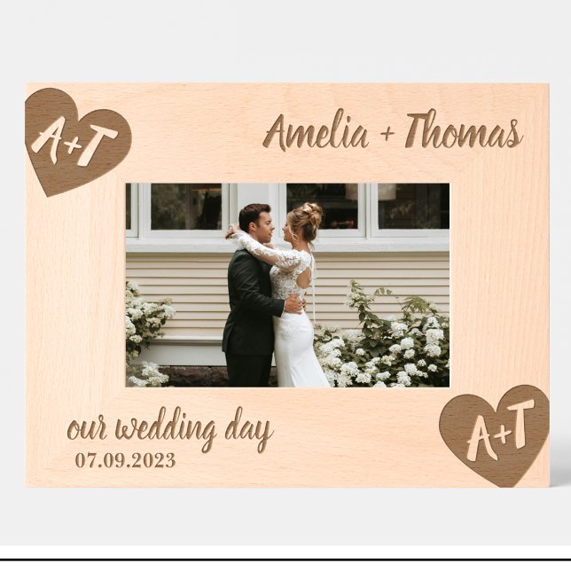 Monogram Name Wedding Custom Wood Frames (Creator Uploaded)