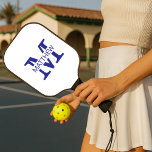 Monogram Name with Initial Pickleball Paddle<br><div class="desc">This monogrammed pickleball paddle is an excellent gift for the pickleball aficionado in your life! Featuring a large monogram with their name, this gift is sure to bring a smile to their face. To personalize it, simply click 'personalize this design, ' enter your details, and Zazzle will take care of...</div>
