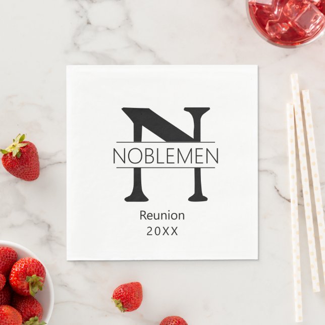 Monogram Napkin Family Reunion Party Supplies (Insitu)