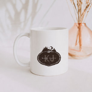 Monogram Nature Stamp   Custom Name Coffee Mug