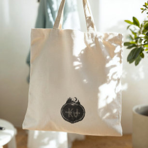 Monogram Nature Stamp Custom Name Tote Bag