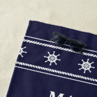 Monogram Nautical Anchor Personalised Beach Towel