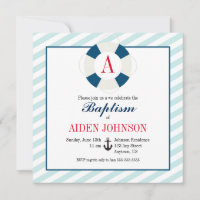 Monogram Nautical Baptismal