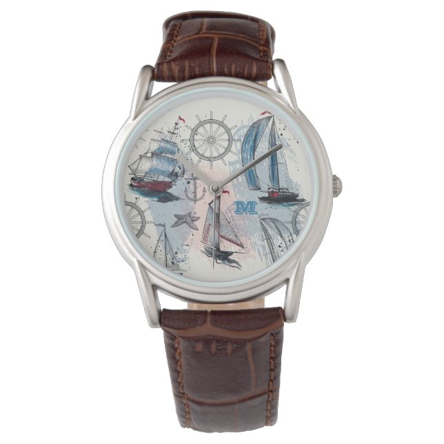 Monogram. Nautical. Regatta. Watch (Front)