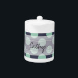 Monogram Navy Blue Mint Green Polka Dot Pattern<br><div class="desc">Monogram Navy Blue Mint Green Chic Polka Dot Pattern. Trendy, fun, cute, girly, stylish, modern, navy blue and mint green polka dot pattern with mint green polka dots against a navy blue background. The design includes a transparent white sash that can be customised with your monogram or name. Personalise it...</div>