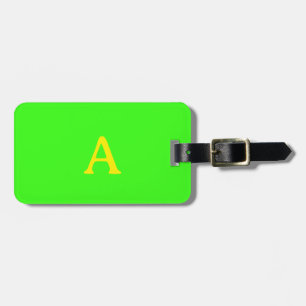 Monogram Neon Green Yellow Blue Colours Gift Favou Luggage Tag