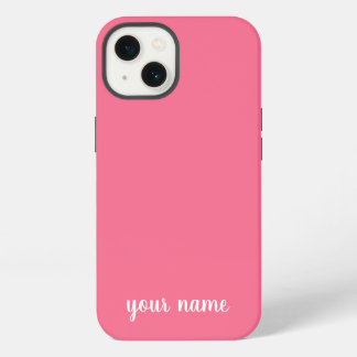 monogram neutral minimalist pink iPhone 13 case