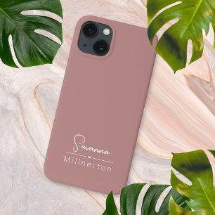 Monogram Neutral Modern Minimalist Elegant iPhone 13 Case