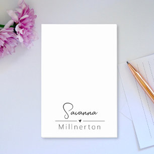 Monogram Neutral Modern Minimalist Elegant Post-it Notes