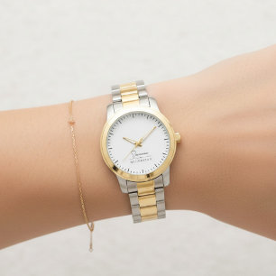 Monogram Neutral Modern Minimalist Elegant Watch
