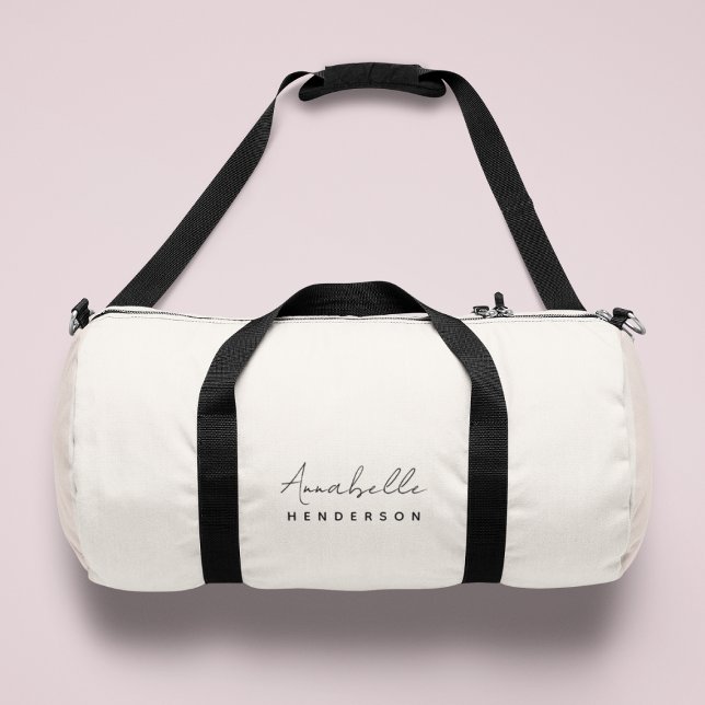 Monogram Neutral | Modern Minimalist Stylish Duffle Bag (Creator Uploaded)