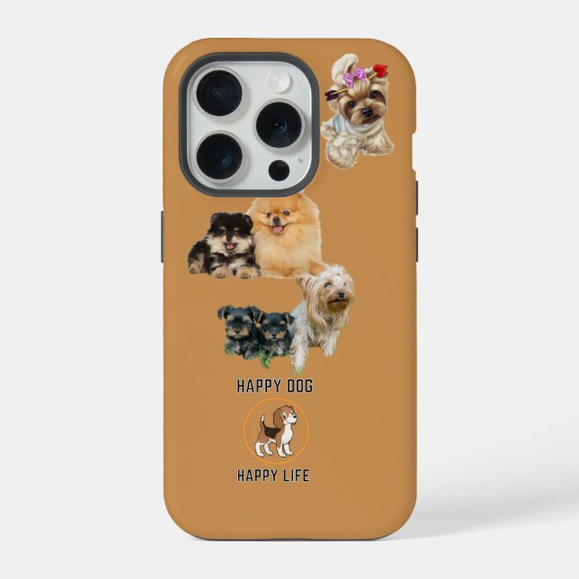 Monogram Neutral | Modern Minimalist Stylish iPhone Case (Back)