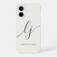 Monogram Neutral Modern Minimalist Stylish Ivory