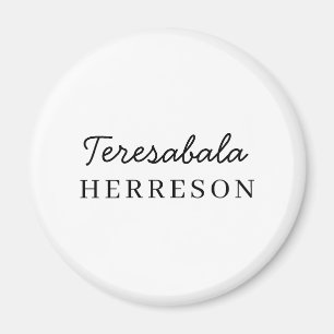 Monogram Neutral Modern Minimalist Stylish Magnet