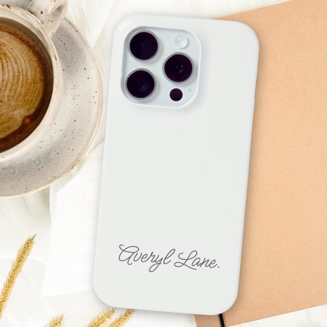 Monogram Neutral Modern Minimalist Stylish Script  Case-Mate iPhone Case (Creator Uploaded)