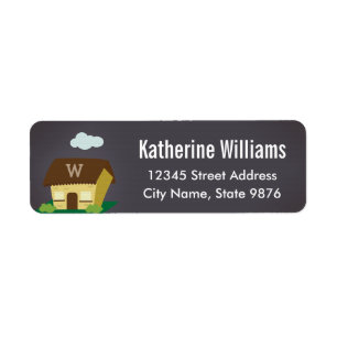 Monogram New Home Return Address Label